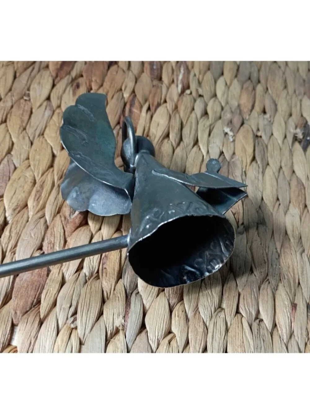 Vintage Praying Hands Metal Angel Candle Snuffer Brutalist Religious Holiday